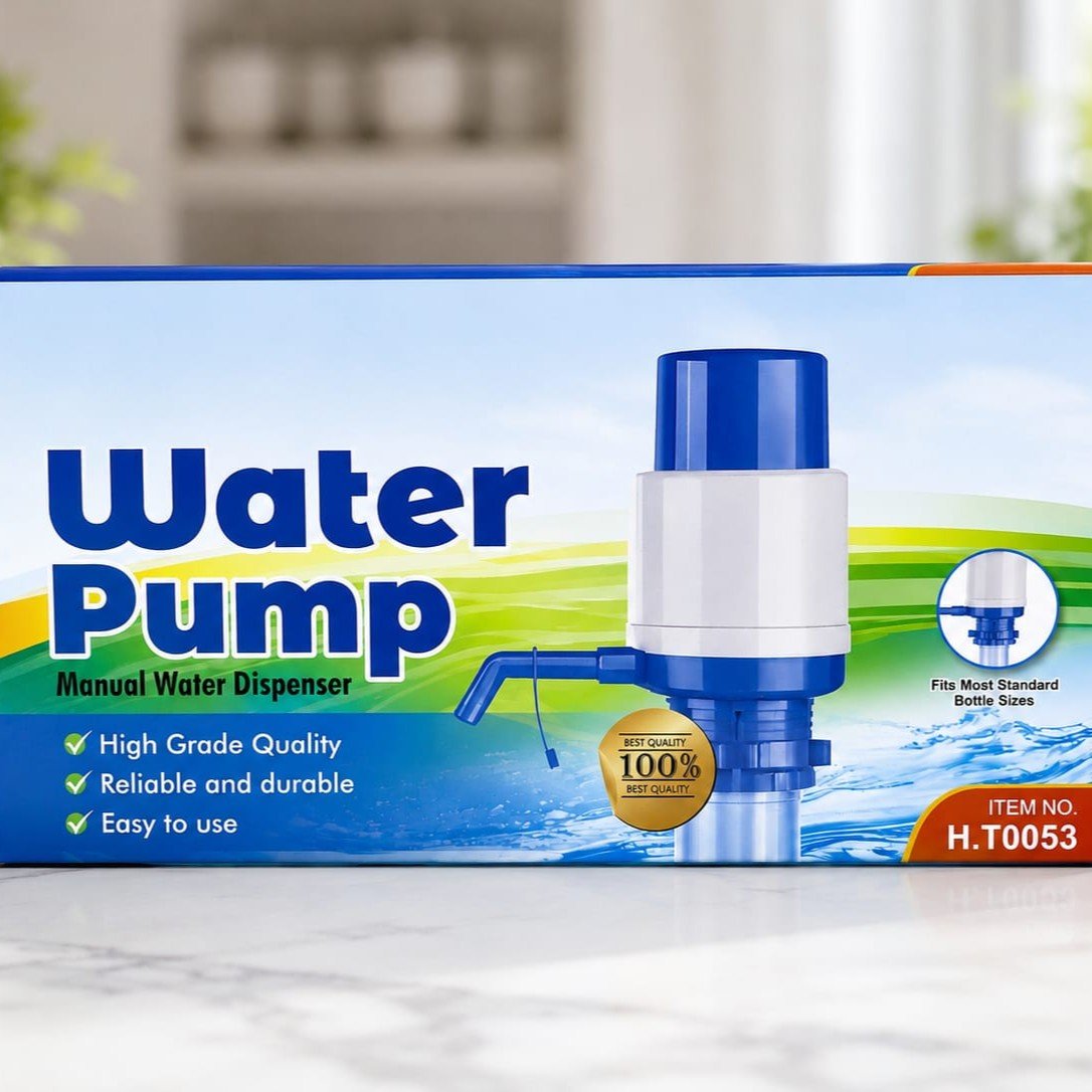 Manual Water Pump Dispenser | Hand Press Water Pump | Fits 5L/10L/15L/19L Bottles | Item H.T0053